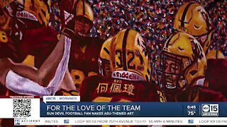 Sun Devil football fan makes ASU-themed art