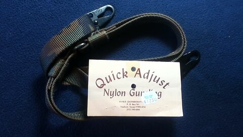 Quick Adjust Nylon Gunsling AA&E LEATHERCRAFT (modded w/ HK style hooks). Circa mid-1990S. #sling