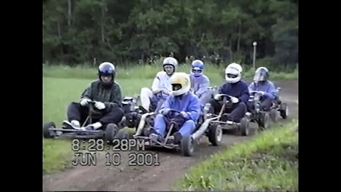 Vintage Galletta's Backyard Go Kart Race from 2001/06/10 [VHS-C to DVD Video Recorder Ch.8]