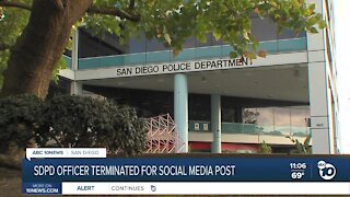 SDPD officer no longer with department over social media post
