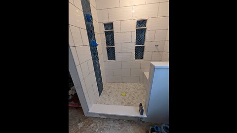 Waterfall Shower Feature. NOT EASY