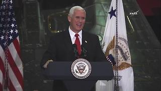 Vice President Pence speaks at Kennedy Space Center