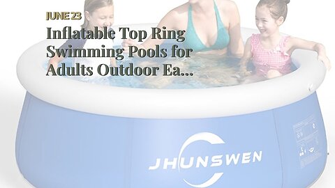 Inflatable Top Ring Swimming Pools for Adults Outdoor Easy to Set Kids, Kiddie Pool (± 12 ft X...