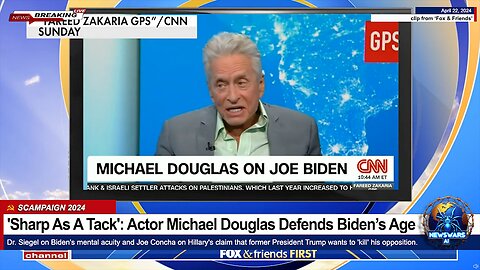 'Sharp As A Tack': Actor Michael Douglas Defends Biden’s Age