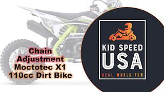 Adjusting the Chain - Kids Dirt Bike - Shown on Mototec X1 110cc Dirt Bike