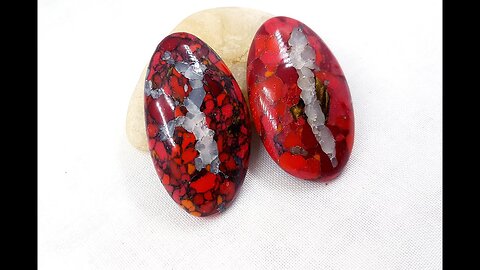 How to make Red Stone with Polymer Clay and Acrylic Paints