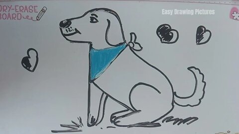 Easy Drawing Pictures: Painting Dog Puppies Easy, Draw Dog Puppies