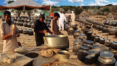 Biggest and Traditional Marriage Ceremony in Desert Village | Mega Cooking for 8000 Peoples