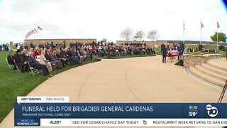 Funeral held for Brigadier General Robert Cardenas at Miramar National Cemetery