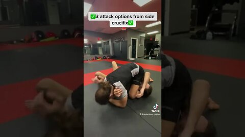 3 attack options from side crucifix #bjj #martialarts #mma