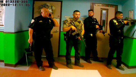 No arrest for Trump today. Video of cops waiting an hour to engage the Uvalde TX school killer.