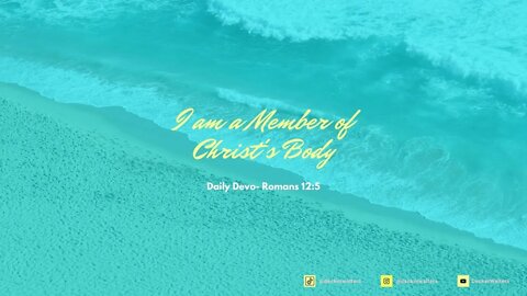 Daily Devo Who I am in Christ (D62)