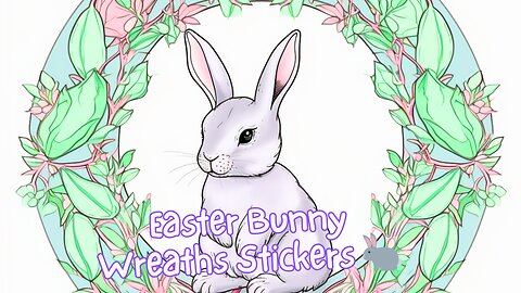 Easter Bunny Wreath Stickers!