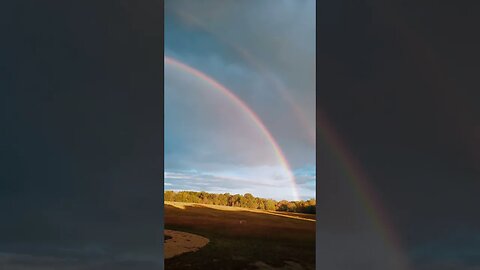 MAGNIFICENT DOUBLE RAINBOW over our homestead! #rainbow #doublerainbow #glorious