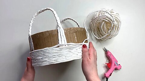 Making a cute paper basket for toys | Recycling paper napkins