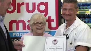 Pharmacist who saved woman's life with CPR honored for his actions