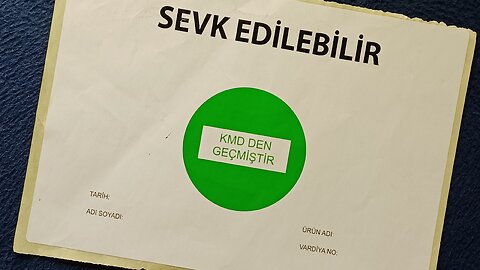 SHOW AND TELL 138: Translating a Turkish shipping approval label to English. Turkey.