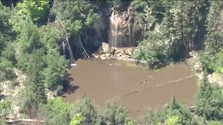 Muddy waters flood Hanging Lake