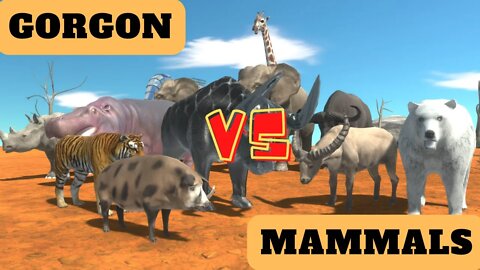 Gorgon vs Modern Mammals Units - Animal Revolt Battle Simulator