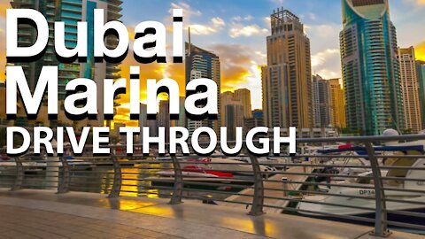 Dubai Marina Drive | 4K | Dubai Tourist Attraction