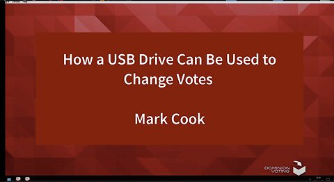 How a USB Drive can be used to change votes – Mark Cook