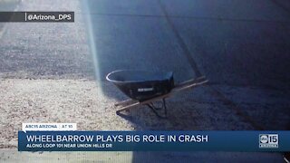 Wheelbarrow plays major roll in crash on Loop 101
