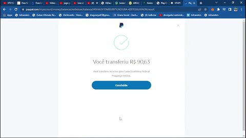 recebendo do paypal no banco