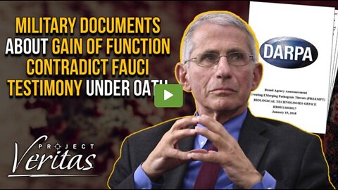 Military Documents about Gain of Function contradict Fauci testimony under oath #ExposeFauci