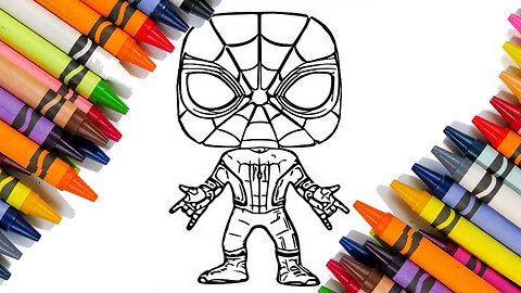 coloring page spidey funko pop