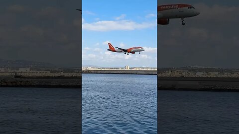 easyJet Landing Gibraltar Airport Runway 09 #planespotting