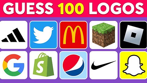 Guess the Logo in 3 Seconds | 100 Famous Logos | Logo Quiz 2024