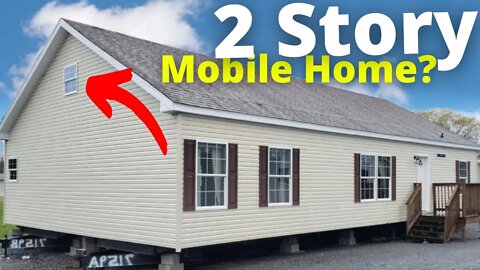 I’ve NEVER SEEN a 2 Story Mobile Home Like this! | Eagle River Mobile Home Tour