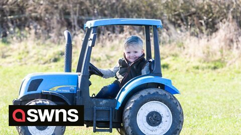 Meet the tractor obsessed THREE year old boy who is taking social media by storm