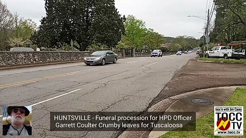 Fallen Huntsville Police Officer Garrett Coulter Crumby Funeral Procession