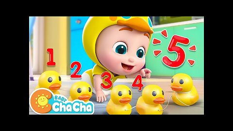 Five Little Ducks | Counting Song | Learn Numbers 1 to 5 | Baby ChaCha Nursery Rhymes for Toddlers