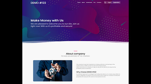 HYIP investment project template | Demo #122 by hyip.studio