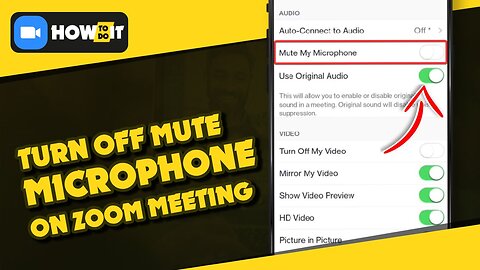 How to turn off mute My microphone on zoom