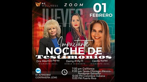 NOCHE DE TESTIMONIOS DOCTORA MAURICIA PEREZ 01/02/24