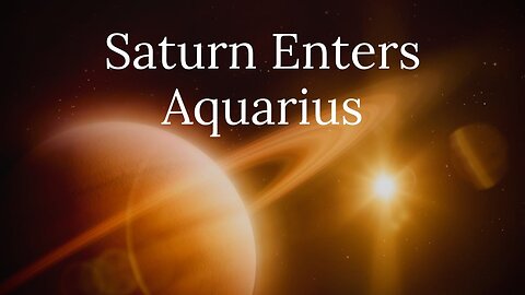 Year 2020 Rick Miracle Report #22, Saturn Entering Aquarious