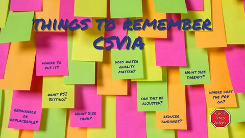 Things to Remember - CSV1A Edition