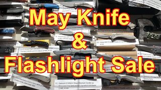 May Knife & Flashlight Sale See lists in description section and comments section