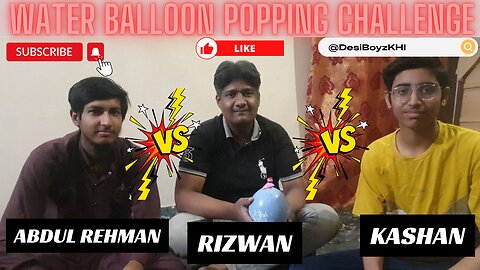 Water Balloon Popping Challenge | 10 Balloon Blast Challenge | @DesiBoyzKHI