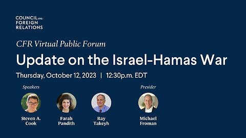 Council on Foreign Relations: Israel vs Hamas Controlled Manipulation of the Narrative