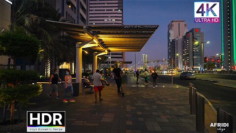 Salam street Night walk Abu Dhabi Part 2 🇦🇪 [4K HDR]