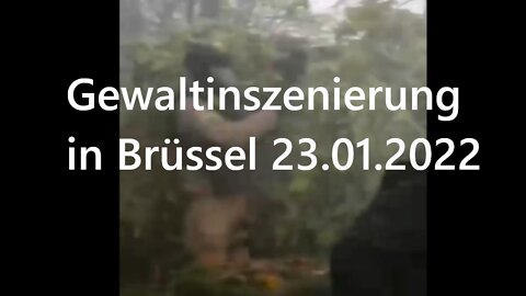 Gewalt-Inszensierung in Brüssel 23.01.2022