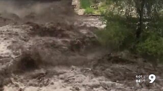 Sabino Canyon flooding