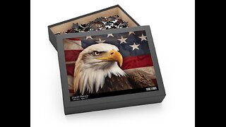 American Eagle with USA Flag 500 Piece Jigsaw Puzzle!