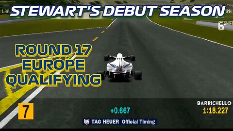 Stewart's Debut Season | Round 18: European Grand Prix Qualifying | Formula 1 '97 (PS1)