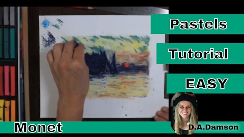 Pastels Tutorials Step by Step - Monet in pastels