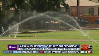 Air quality restrictions relaxed for cremations due to increase in need for funeral services